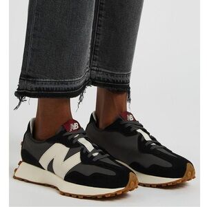 New Balance 327 Black and Cream Sneakers